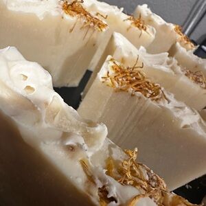 Homemade apple sage soap bar